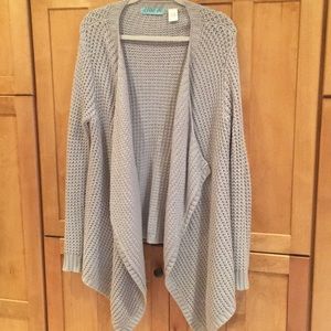 Gray sparkly cozy cardigan